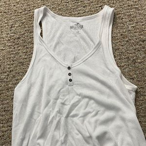 White Loose Fitting Tank Top